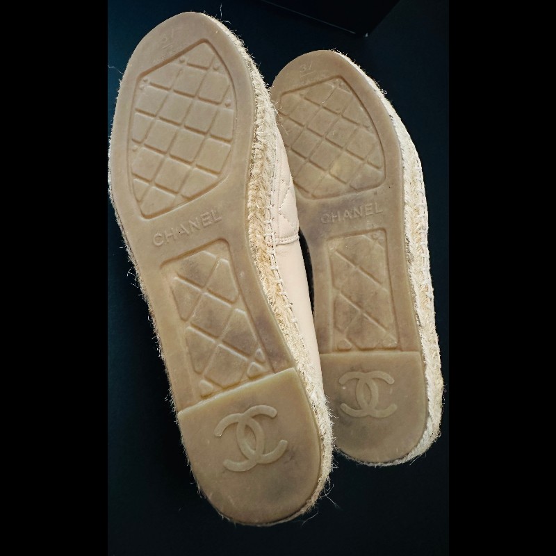 Chanel經典草編鉛筆鞋-13