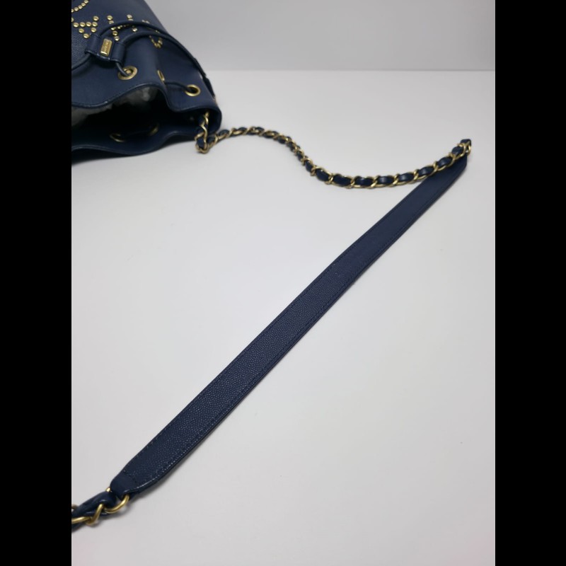 Chanel - Small Bucket Crossbody Bag深藍色-21