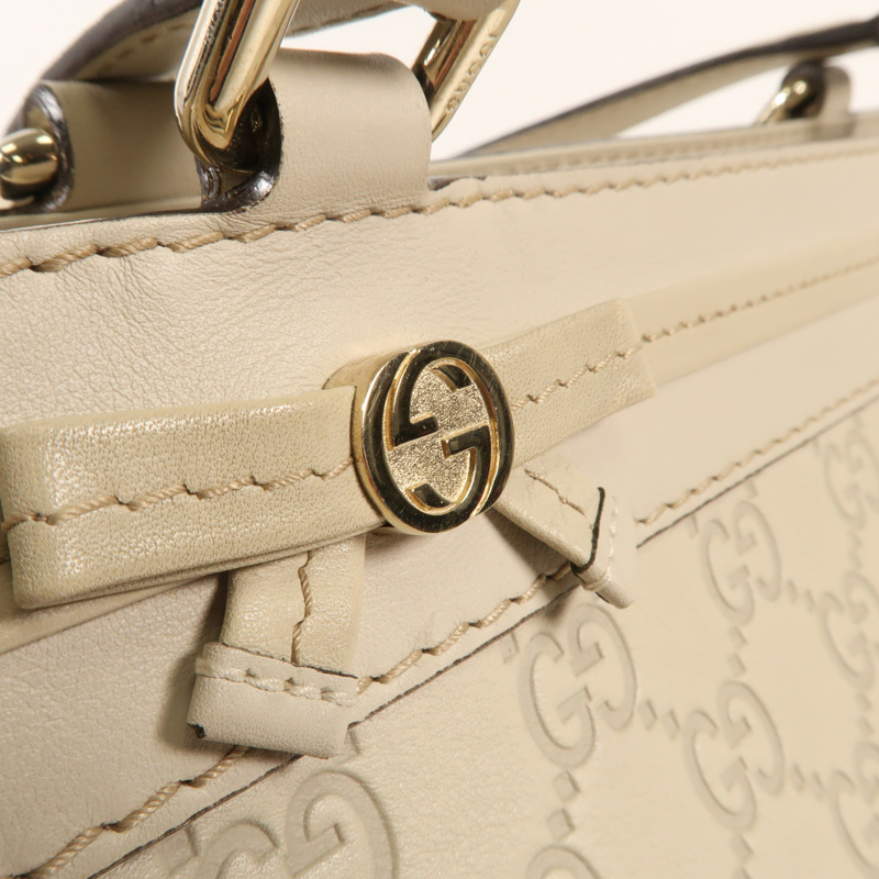 GUCCI 牛皮皮革Tote Bag金扣手挽袋-9