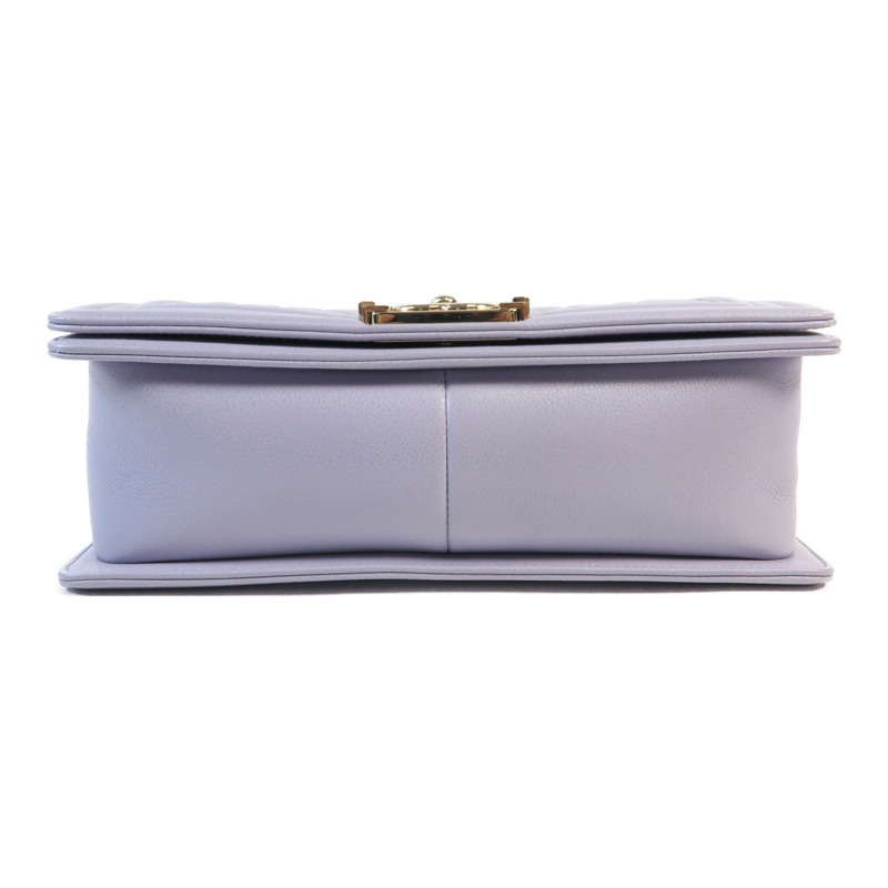 CHANEL 牛皮皮革Boy 25金扣鏈帶肩背袋-3