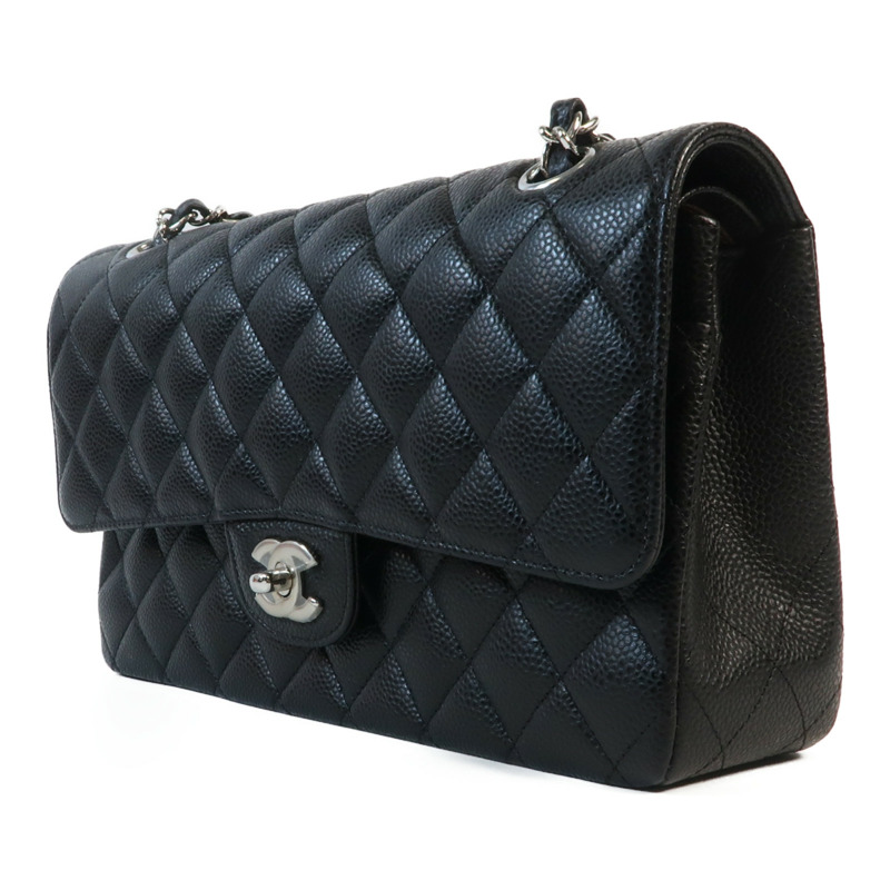 CHANEL 牛皮皮革Classic 25銀扣鏈帶肩背袋-2