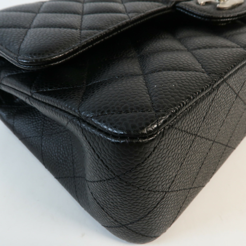 CHANEL 牛皮皮革Classic 25銀扣鏈帶肩背袋-5