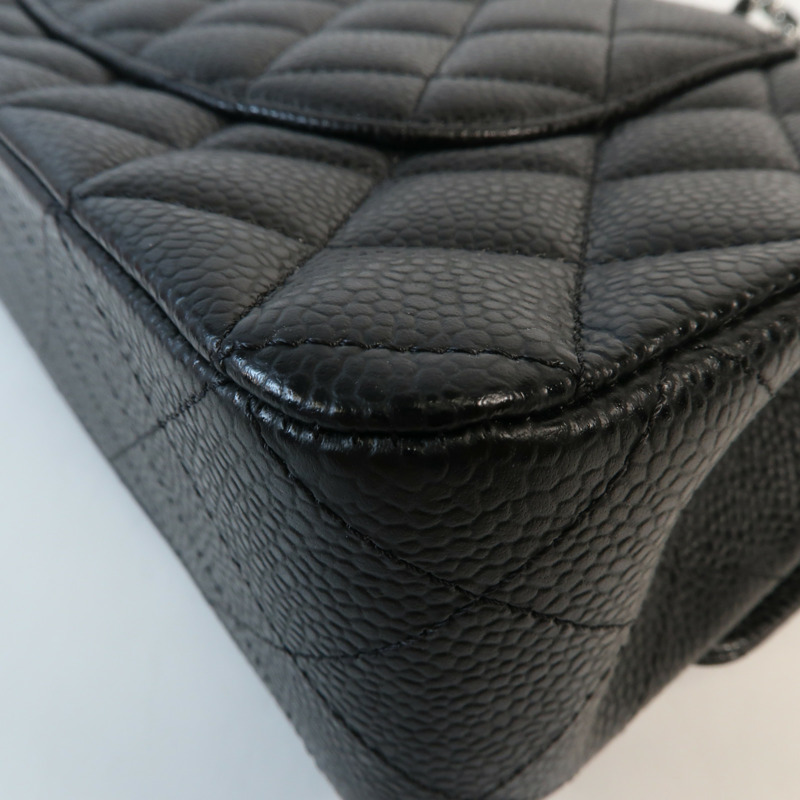 CHANEL 牛皮皮革Classic 25銀扣鏈帶肩背袋-8