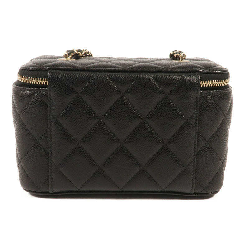 CHANEL 牛皮皮革Chain Shoulder金扣鏈帶肩背袋-1