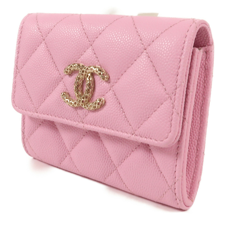 CHANEL 牛皮皮革Wallet金扣錢包-2