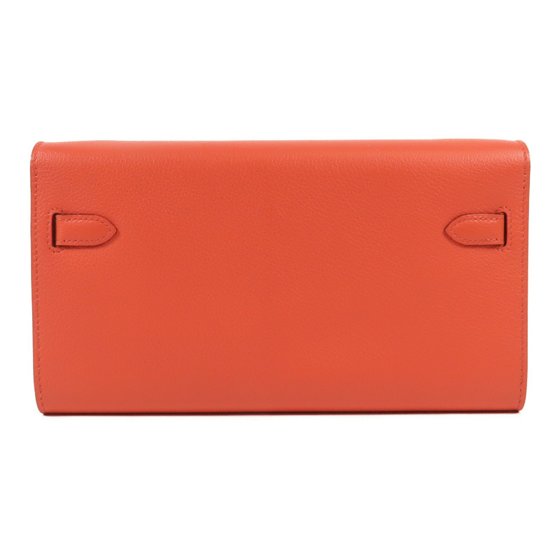 HERMES Clemence皮革Kelly To Go銀扣肩背袋Rose Lipstick-1