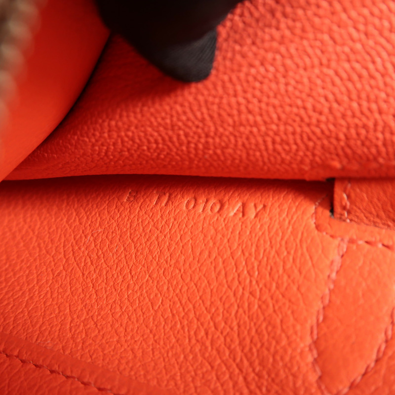 HERMES Clemence皮革Kelly To Go銀扣肩背袋Rose Lipstick-11