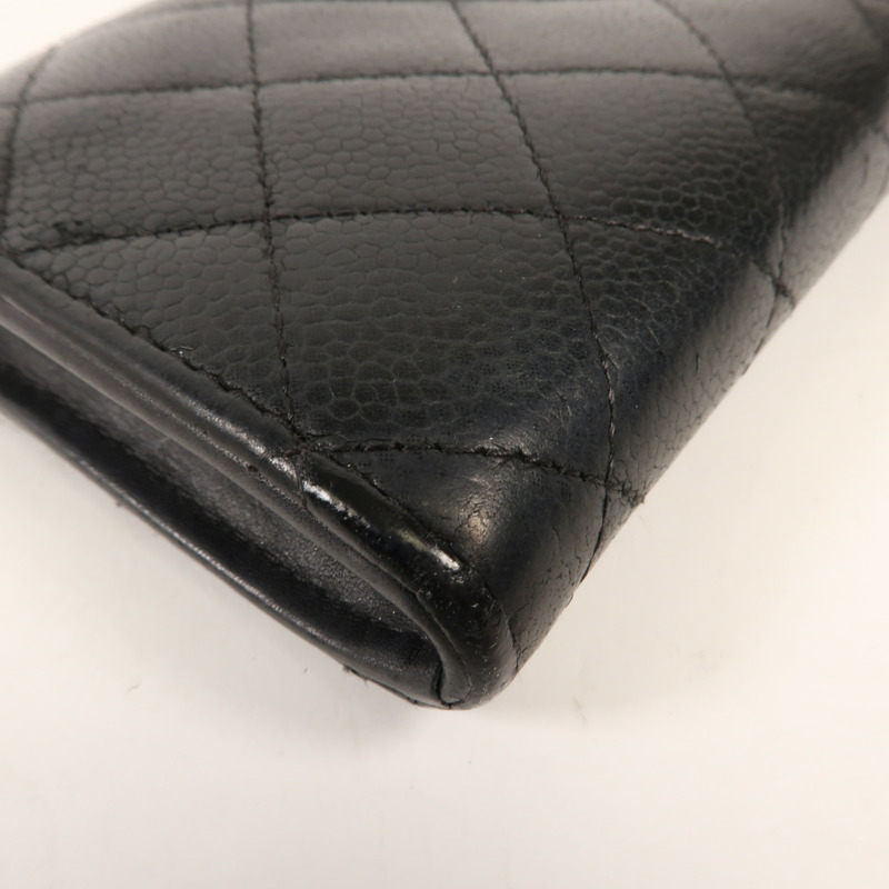 CHANEL 牛皮皮革Wallet銀扣長錢包-9