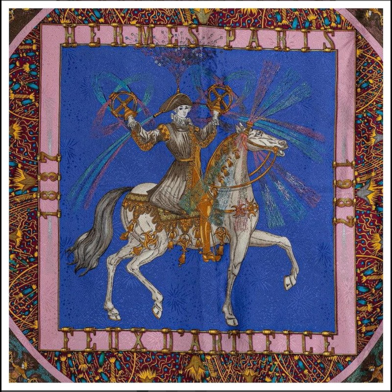 Herme's carre 90feuc F'artice150週年限定款絲巾-0