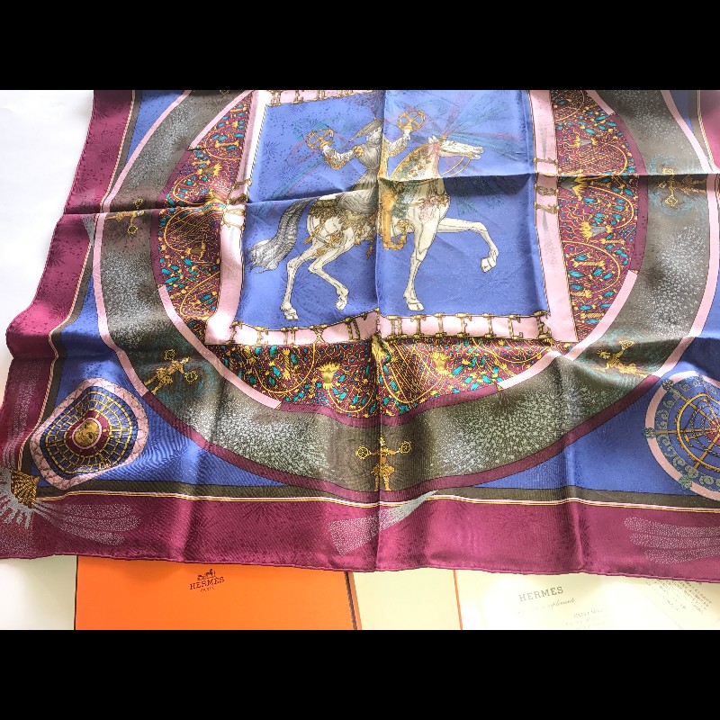 Herme's carre 90feuc F'artice150週年限定款絲巾-9