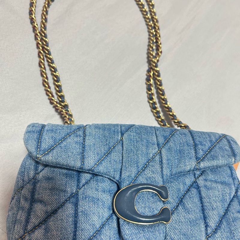 Coach Tabby 20絎縫單手袋 (單寧 金鍊)-20