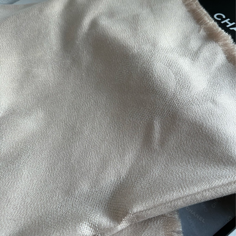 香奈兒香檳金圍巾披肩-2