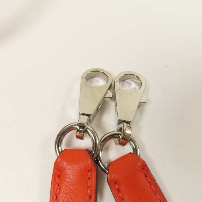 HERMES Clemence皮革24/24 29cm銀扣手挽肩背兩用袋Capucine-6
