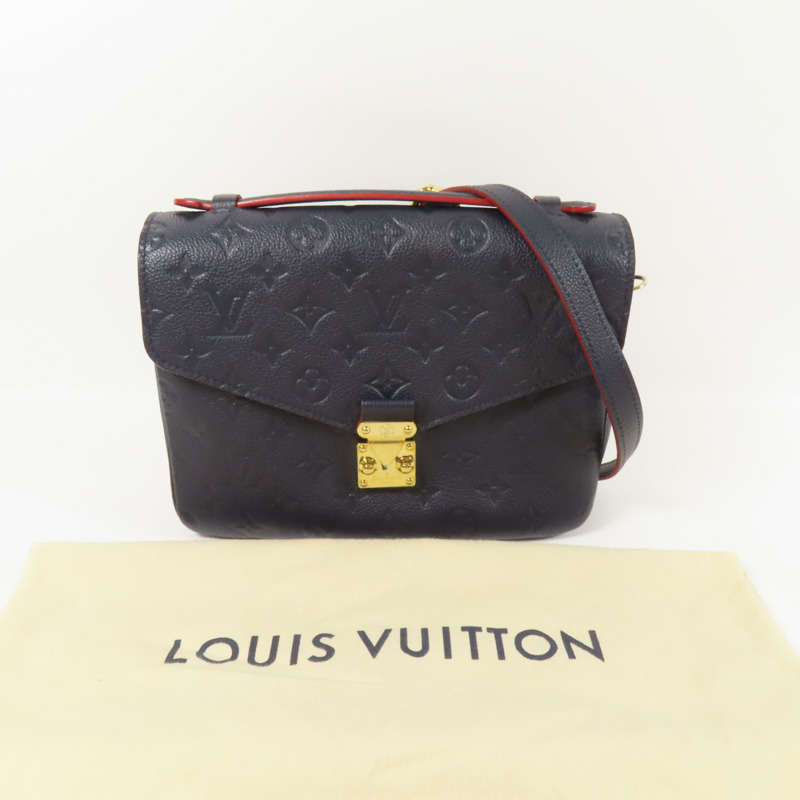 LOUIS VUITTON Monogram Empreinte Pochette Metis金扣手挽肩背兩用袋-11