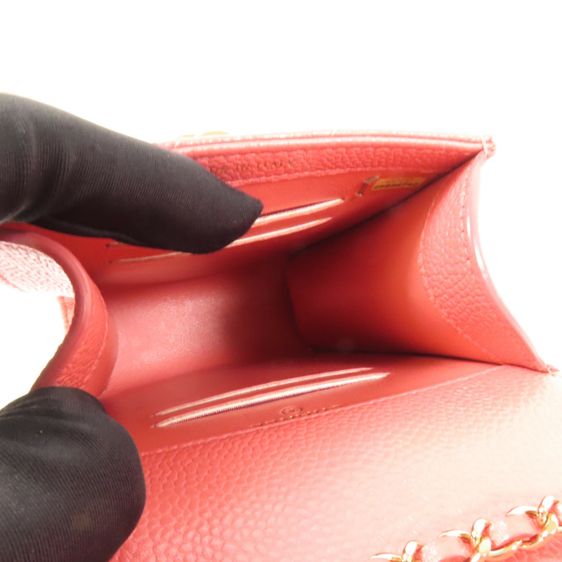 CHANEL 牛皮皮革Phone Bag金扣鏈帶肩背袋-5