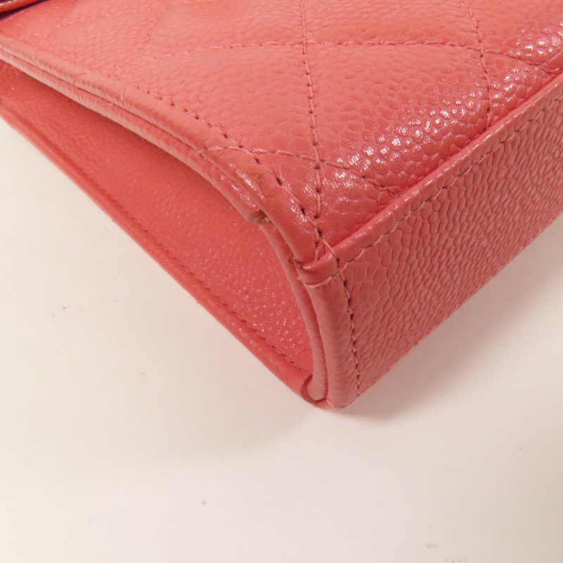 CHANEL 牛皮皮革Phone Bag金扣鏈帶肩背袋-11