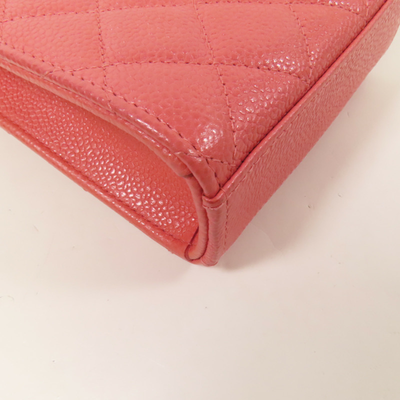 CHANEL 牛皮皮革Phone Bag金扣鏈帶肩背袋-13