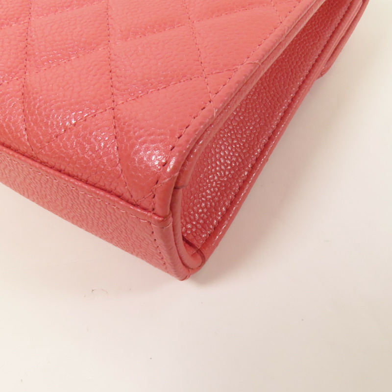 CHANEL 牛皮皮革Phone Bag金扣鏈帶肩背袋-14