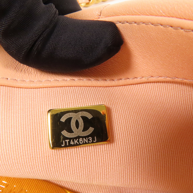 CHANEL 羊皮皮革Chanel 19 Small金扣鏈帶肩背袋-8