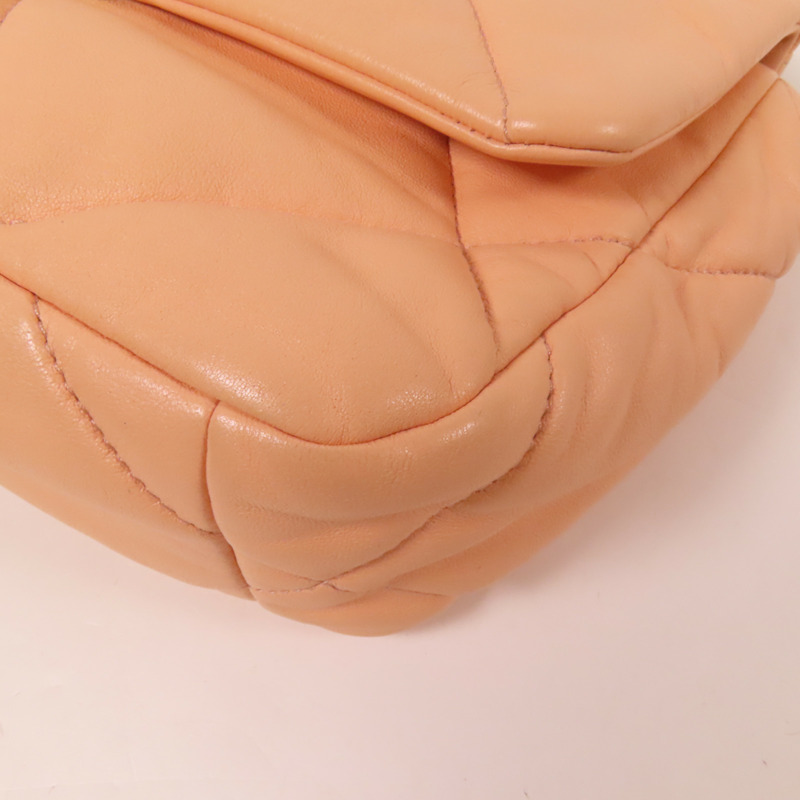 CHANEL 羊皮皮革Chanel 19 Small金扣鏈帶肩背袋-11