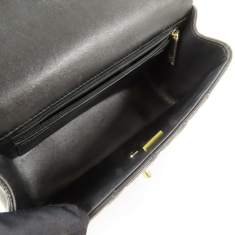 CHANEL 羊皮皮革23K Top Handle金扣手挽肩背兩用袋-5