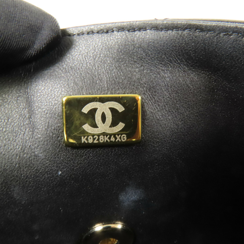 CHANEL 羊皮皮革23K Top Handle金扣手挽肩背兩用袋-9