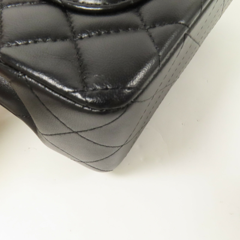 CHANEL 羊皮皮革23K Top Handle金扣手挽肩背兩用袋-11