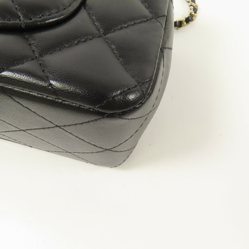 CHANEL 羊皮皮革23K Top Handle金扣手挽肩背兩用袋-13