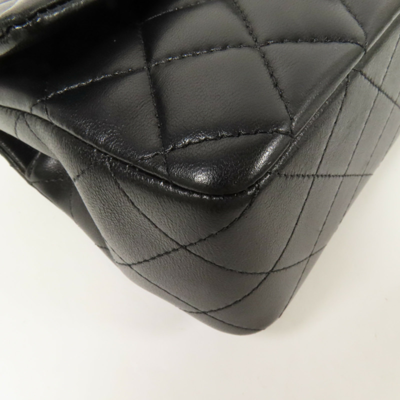 CHANEL 羊皮皮革23K Top Handle金扣手挽肩背兩用袋-14