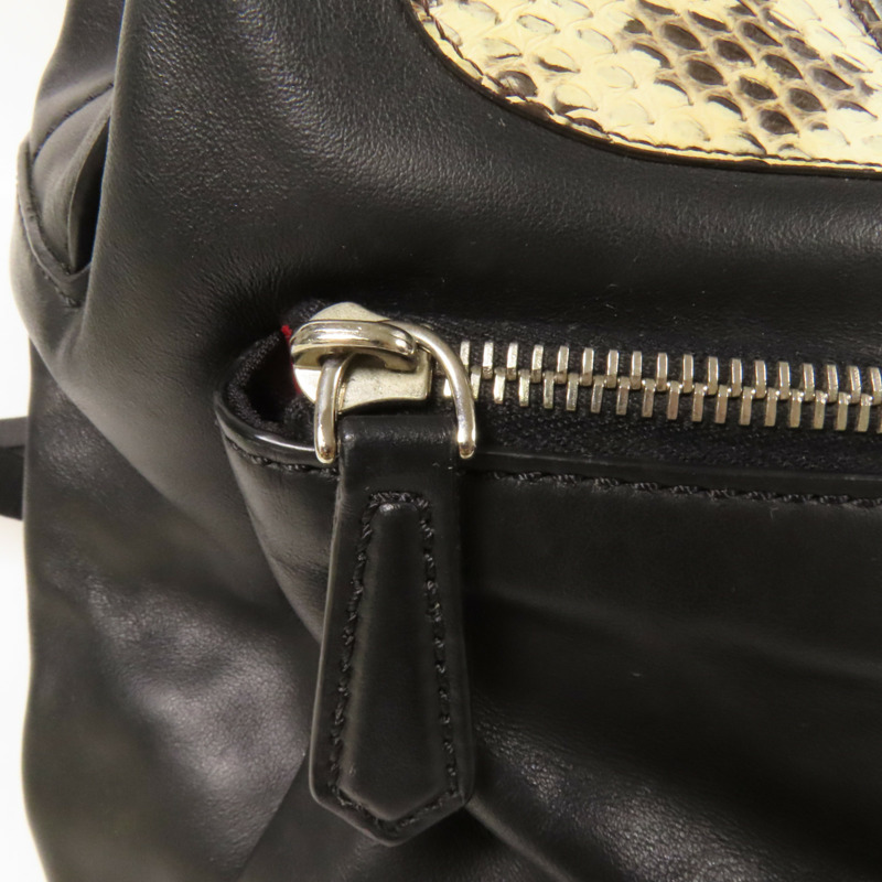 FENDI 牛皮皮革Backpack銀扣背包-6