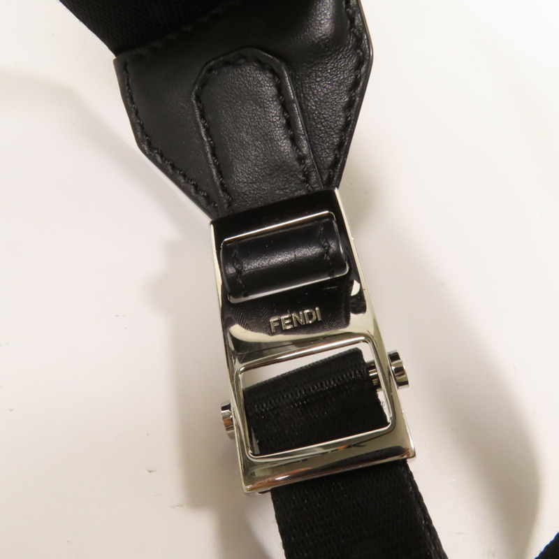 FENDI 牛皮皮革Backpack銀扣背包-7