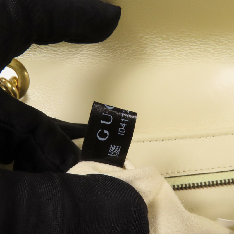 GUCCI 羊皮皮革GG Marmont金扣肩背袋-9
