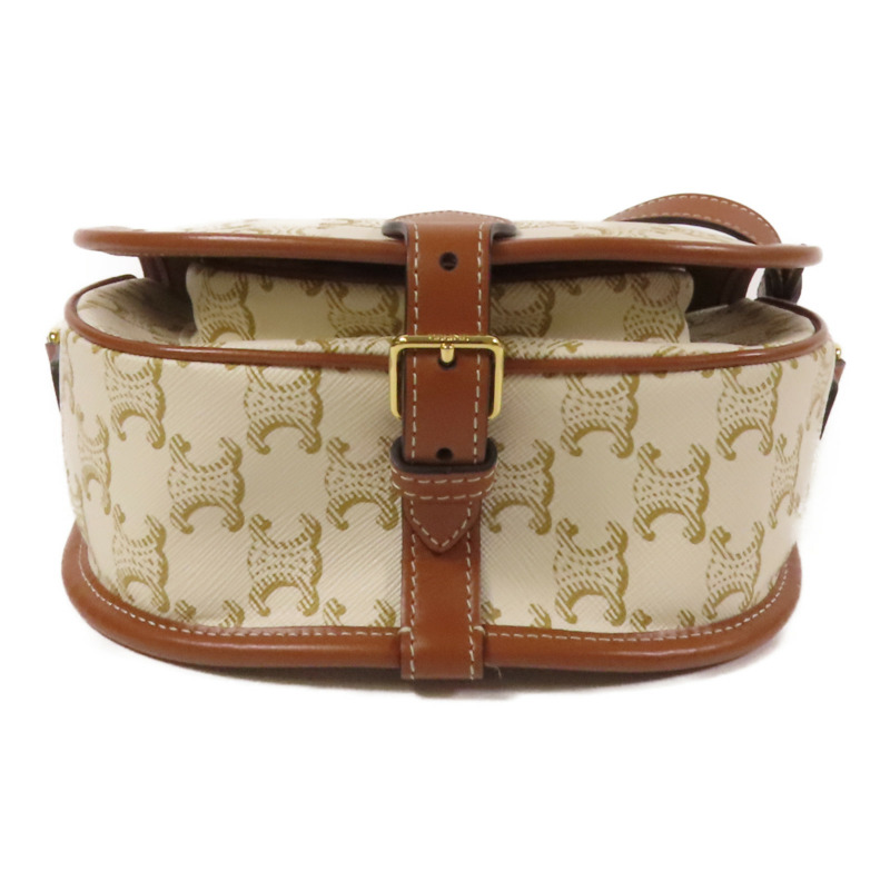 CELINE 塗層帆布Folco Bag金扣肩背袋-3