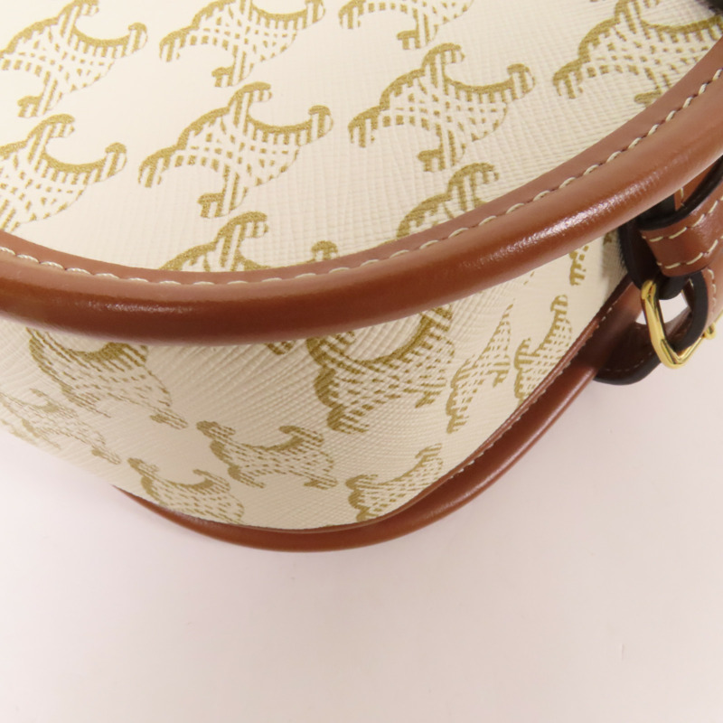 CELINE 塗層帆布Folco Bag金扣肩背袋-13