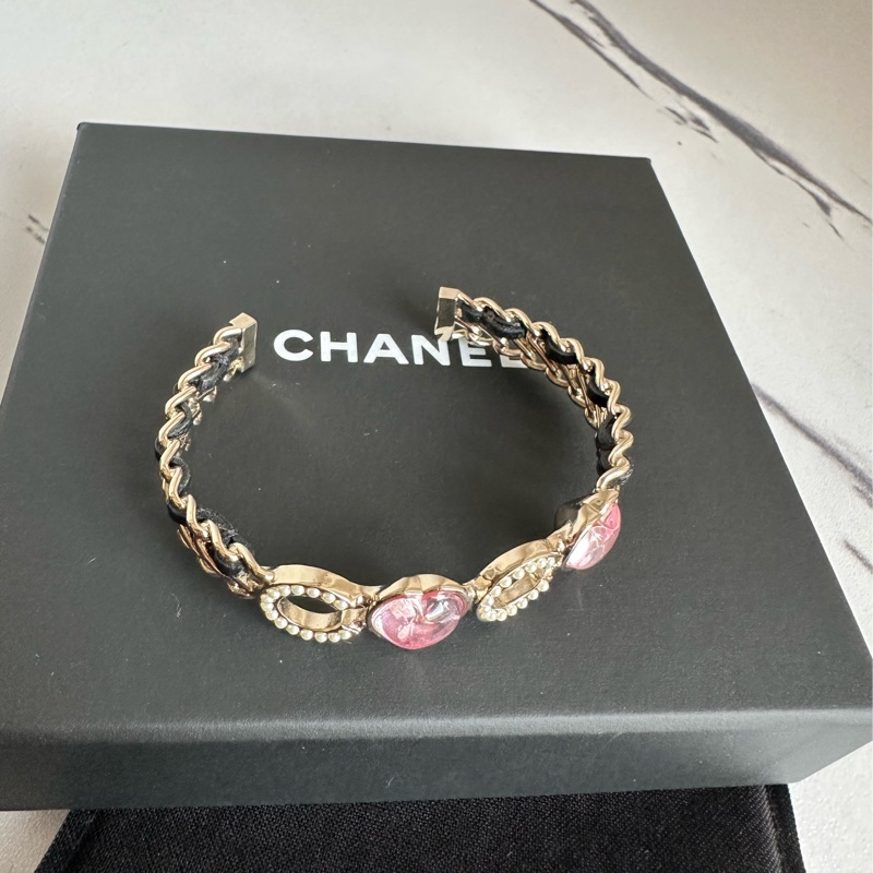Chanel coco手環 粉色愛心💞-0