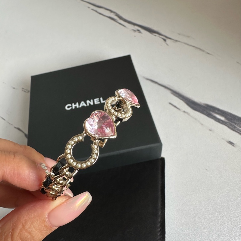 Chanel coco手環 粉色愛心💞-3
