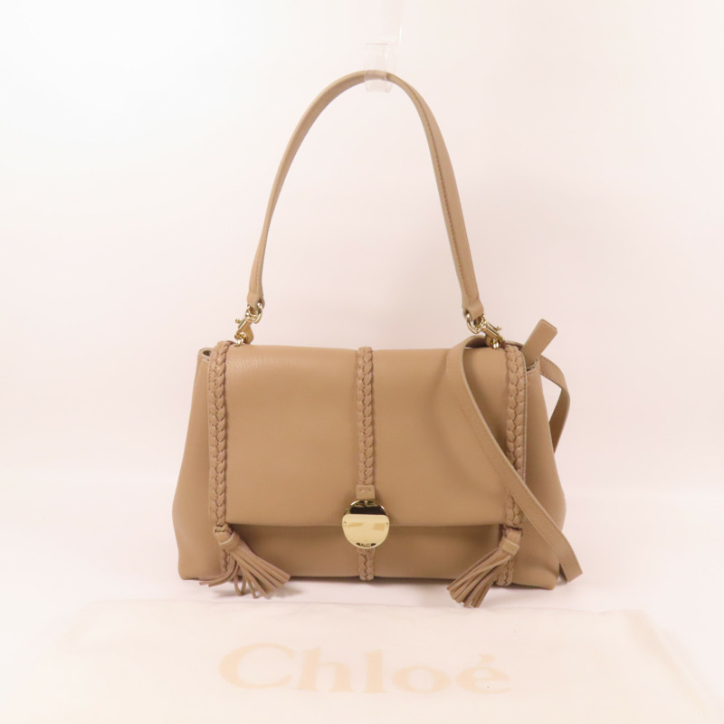 Chloe 牛皮皮革Penelope金扣手挽肩背兩用袋-11
