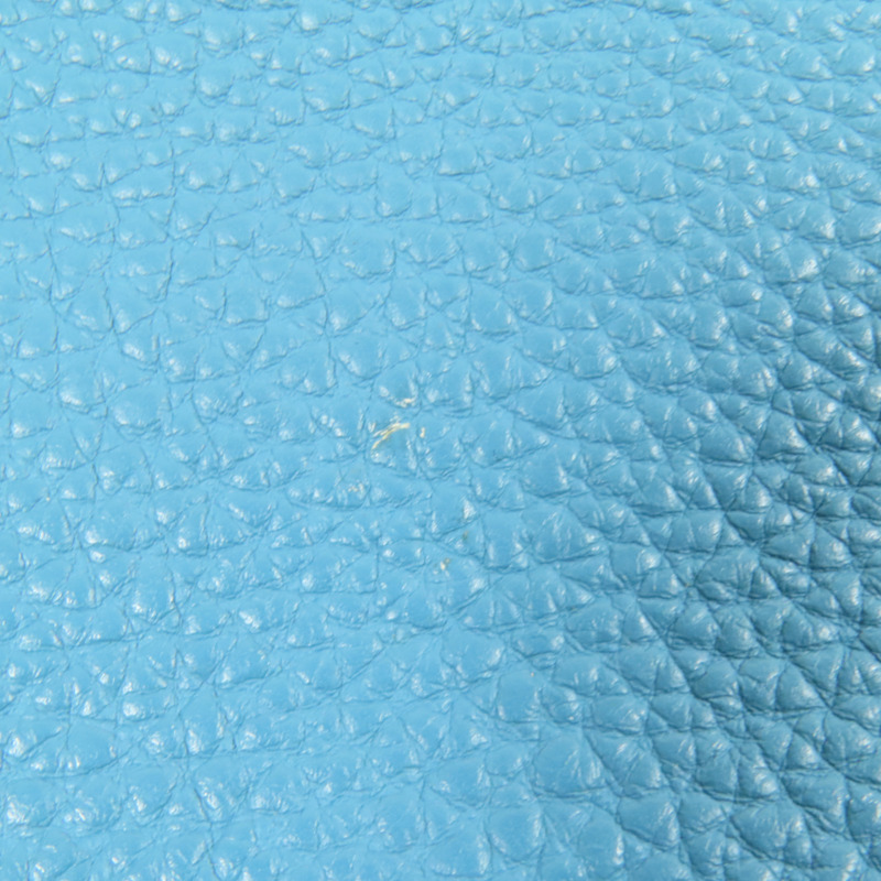 HERMES Togo皮革Birkin 30銀扣手挽袋Blue Jean-17