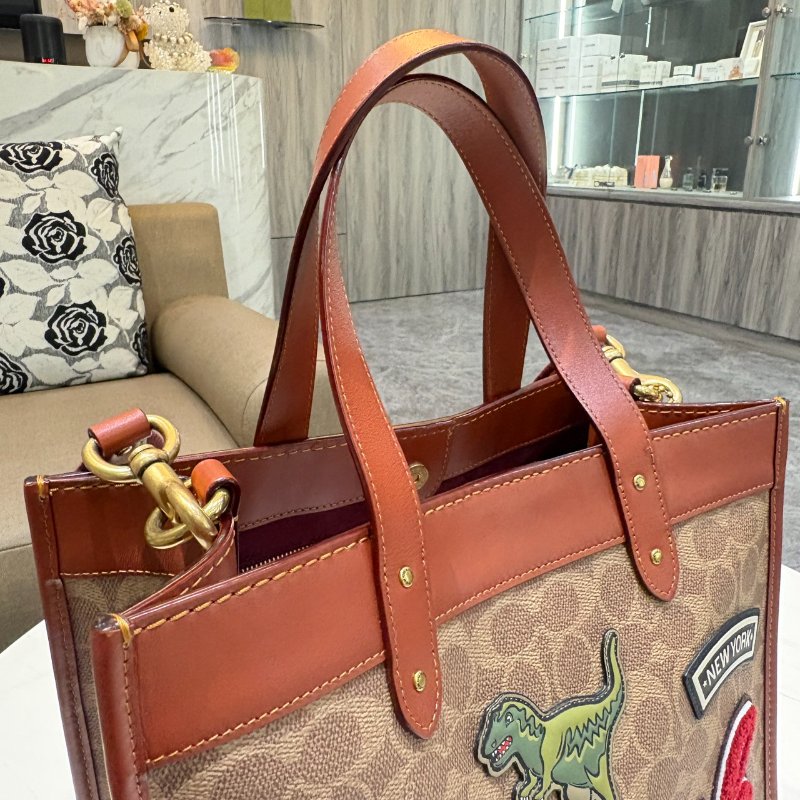 *SHIHNA名牌精品*COACH小恐龍 Rexy 徽章手提肩背包-6