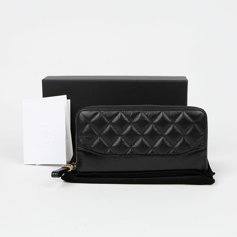 CHANEL Gabrielle 拉鍊長版皮夾-0