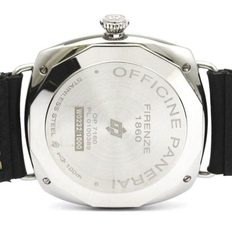 PANERAI Radiomir 黑色印章標誌鋼男式手錶 PAM00754 拋光-5