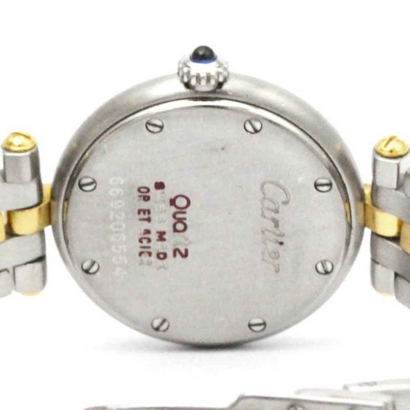 卡地亞 Panthere 圓形單排 18K 金鋼女錶拋光-5