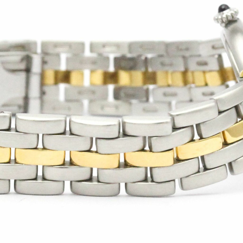 卡地亞 Panthere 圓形單排 18K 金鋼女錶拋光-6