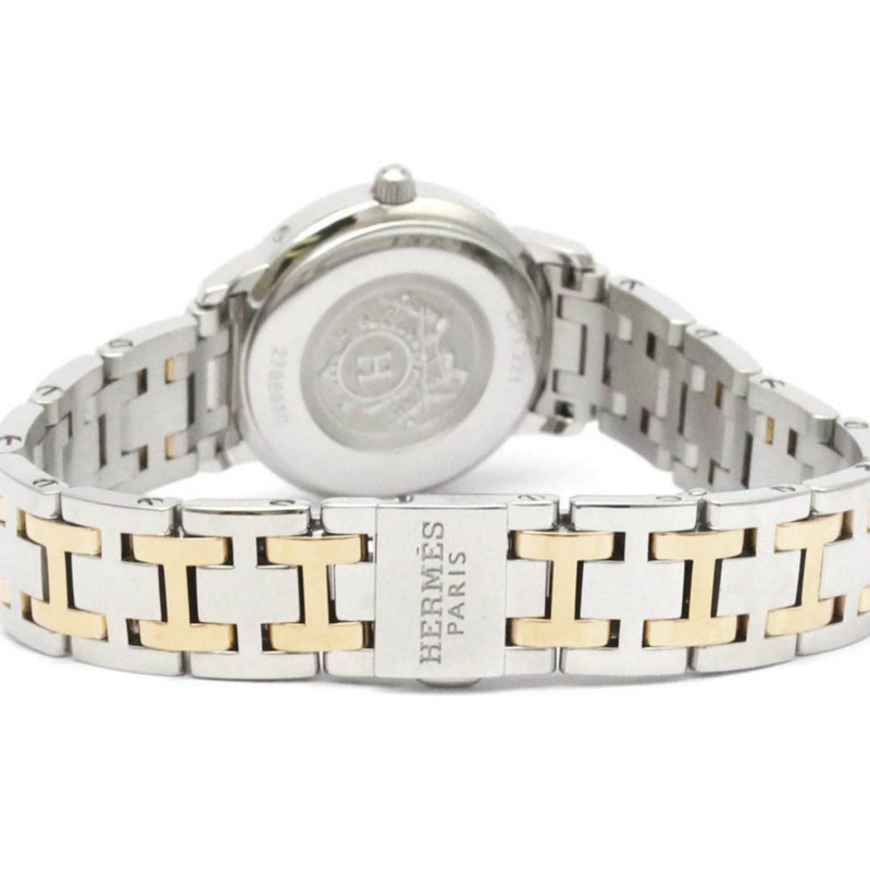 愛馬仕 Clipper 鍍玫瑰金鋼女士手錶 CP1.221 拋光-4