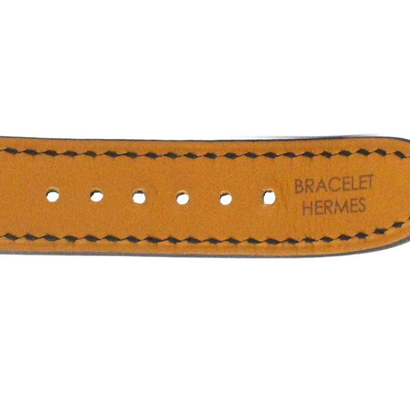 HERMES H 手錶鍍金皮革石英女士手錶 HH1.201 拋光-6