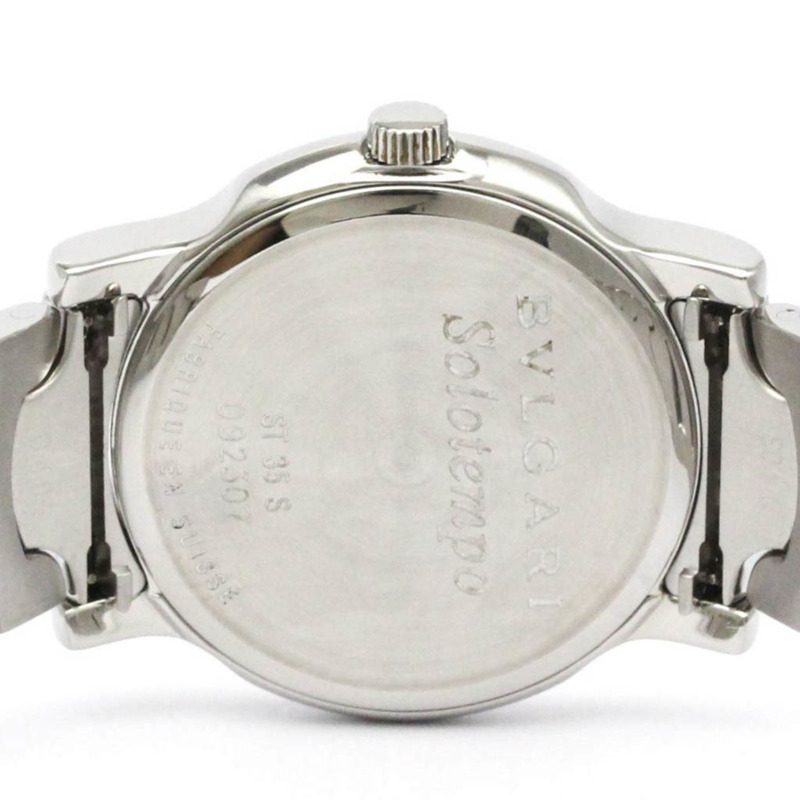 BVLGARI Solotempo 不鏽鋼石英男錶 ST35S 拋光-5