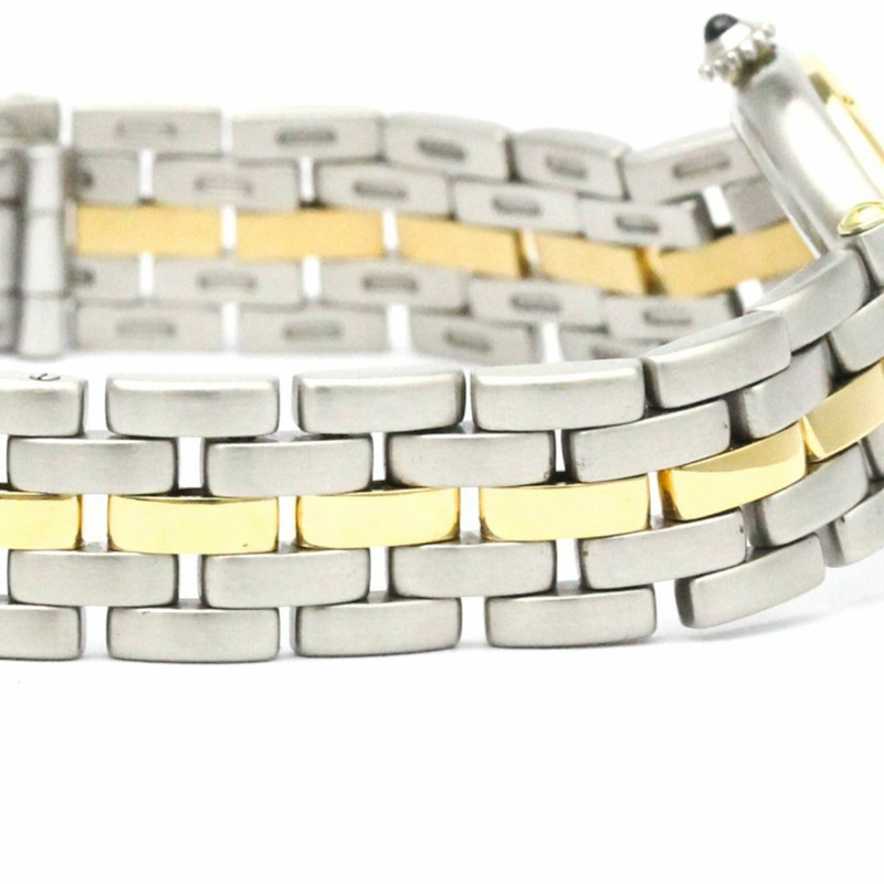 卡地亞 Panthere 圓形單排 18K 金鋼女錶 1057920 拋光-6