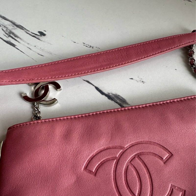 Chanel 粉色手提晚宴肩背包 也可以改造-5