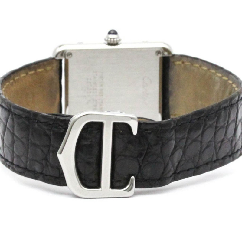 卡地亞 Tank Solo SM 鋼石英女士手錶 W5200005 拋光-4