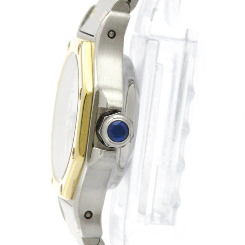 卡地亞 Santos Octagon 18K 金鋼自動女士腕錶拋光-3